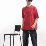 Acid Wash T-shirt Oversized 240 GSM - Red