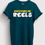 Surviving on Reels - Petrol Blue