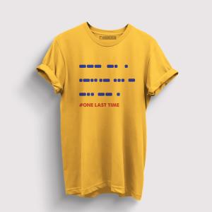One Last Time - Dhoni - Morse Code T-shirt
